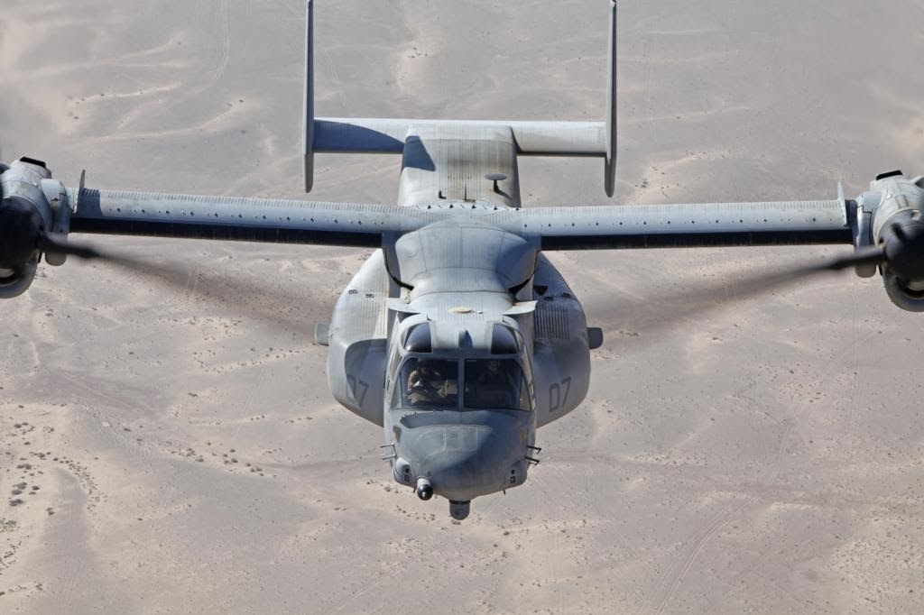MV22 Osprey VTOL Tiltrotor Aircraft Over Afghanistan Global Military