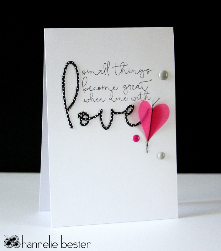 Small things with love card