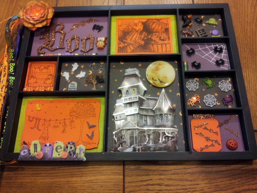 Mini Album Cookbook Halloween Printer's Tray 2