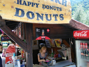 "DONUTS" shop outside Rila Monastery complex.