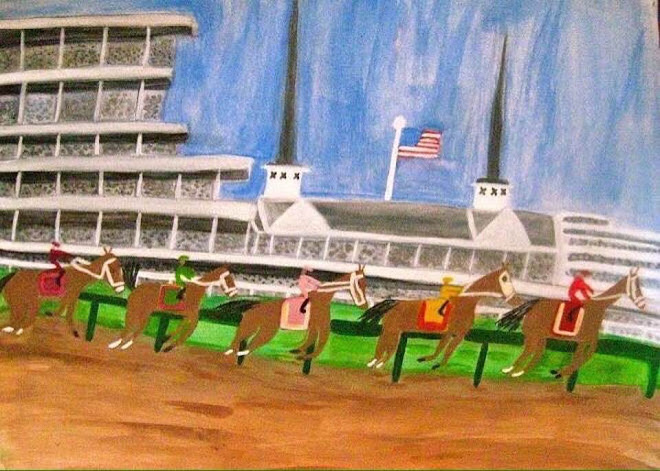 “OFF & RUNNING!” ORIGINAL WATERCOLOR BY MARTHA SILVER