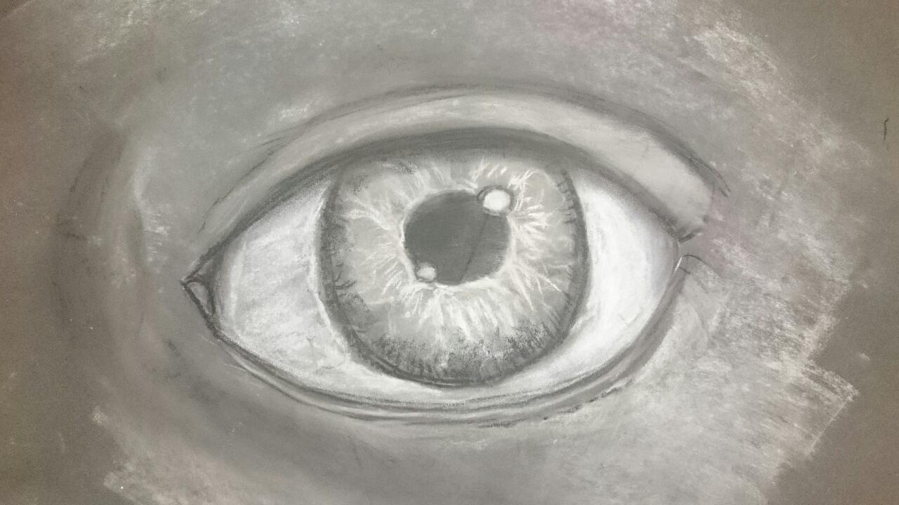 Manor House Art The Portrait in Chalk Eyes