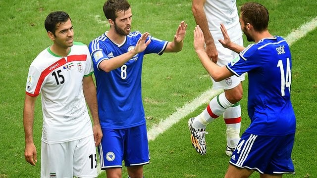 Iran's hopes of qualifying for the World Cup last 16 ended as they lost to already-eliminated Bosnia-Hercegovina.