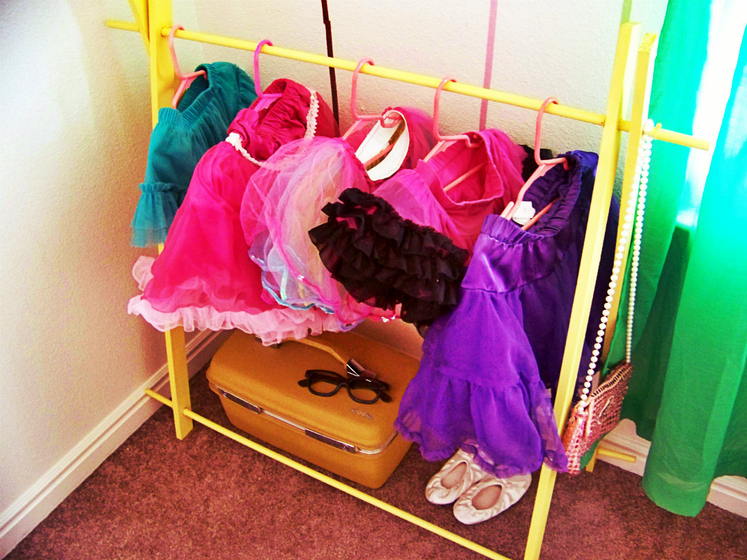 pink calaveras DIY Dress Up Rack