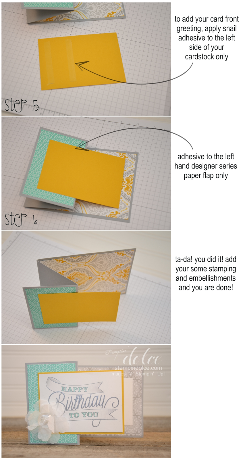 Stampin' Dolce diy Zfold card tutorial