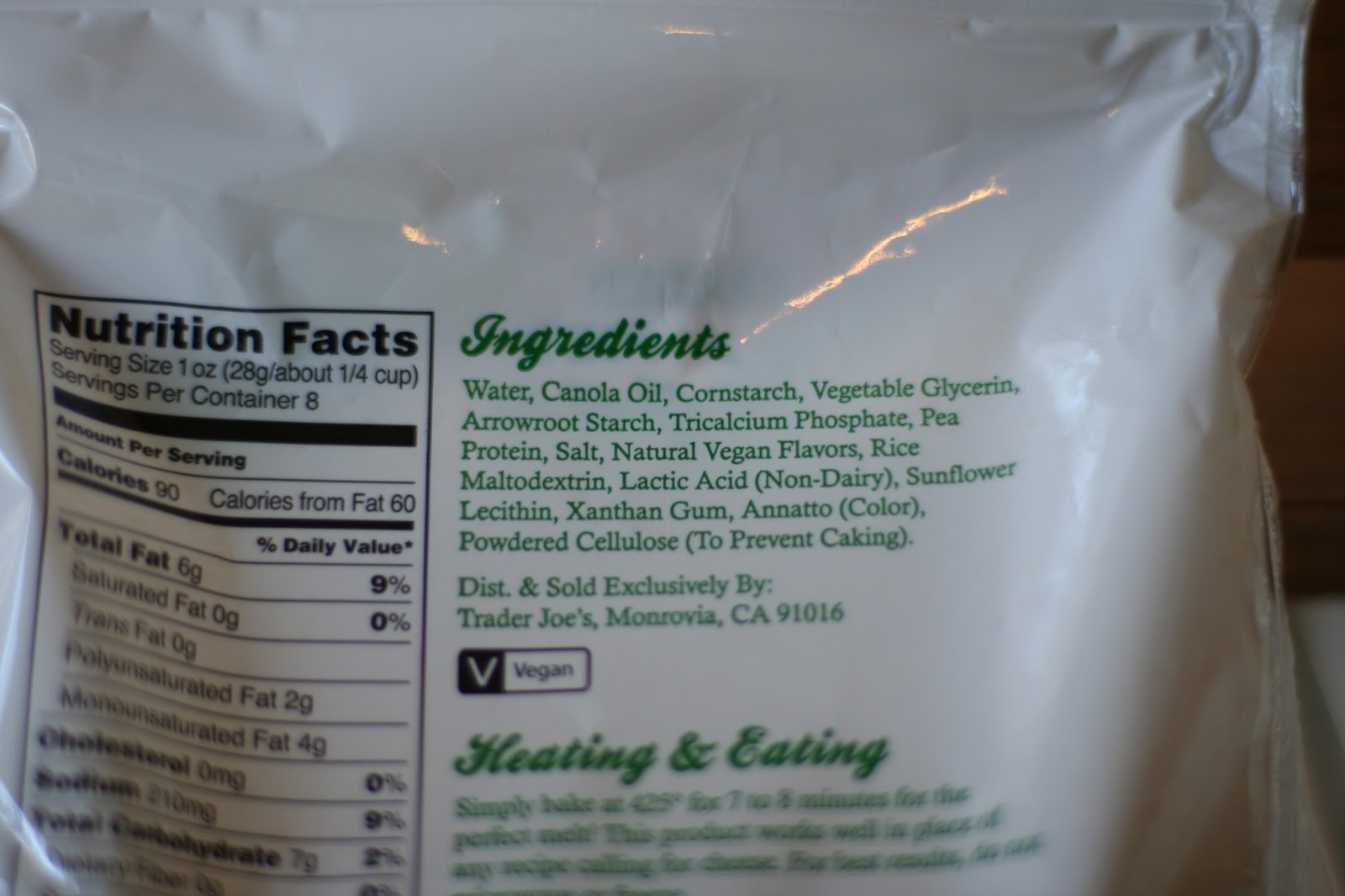 get allergy wise Product Review Trader Joe's Vegan Mozzarella Shreds