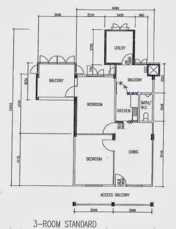 New Bto Flats Queenstown Hdb 3 Room Floor Plan