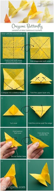 Borboleta em papel Origami+borboleta