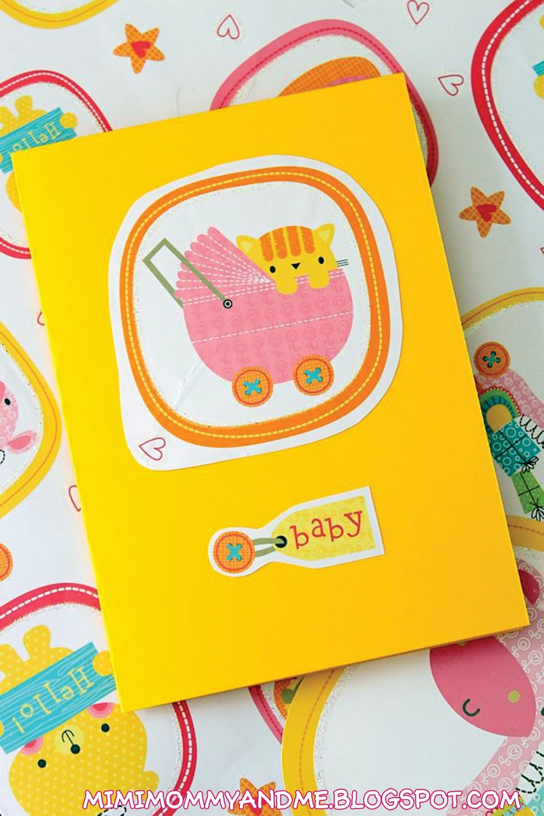 How To Make A Baby Card From A Gift Bag Mimi, Mommy and Me How To