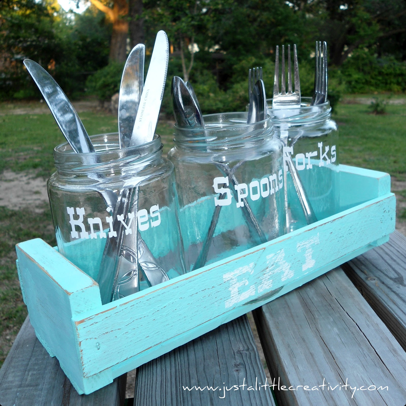 Picnic Utensil Caddy Upcycle Makeover