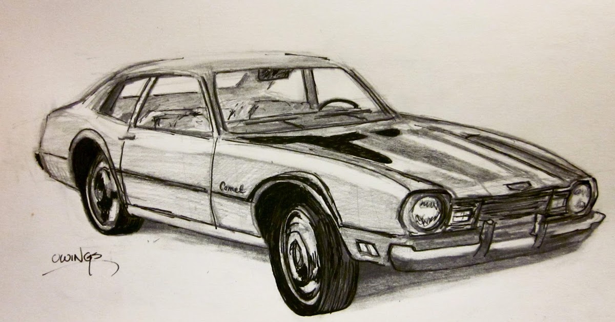Owings Art Studio: Classic Car Drawings