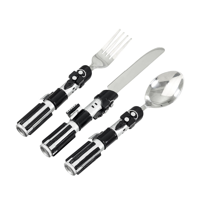 Acero y Magia Set de Cubiertos Lightsaber Handles Star Wars