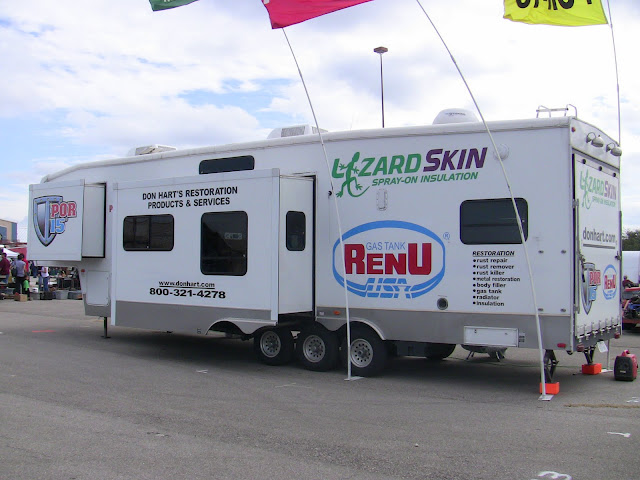 toy hauler rv used for advertising and business