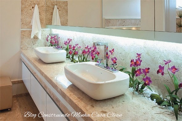 Construindo Minha Casa Clean Banheiros e Lavabos com Jardins de Construindo Minha Casa Clean Banheiros e Lavabos com Jardins de