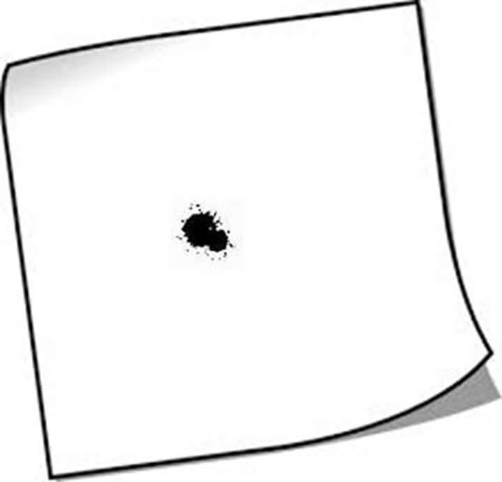 Paper with a black dot picture