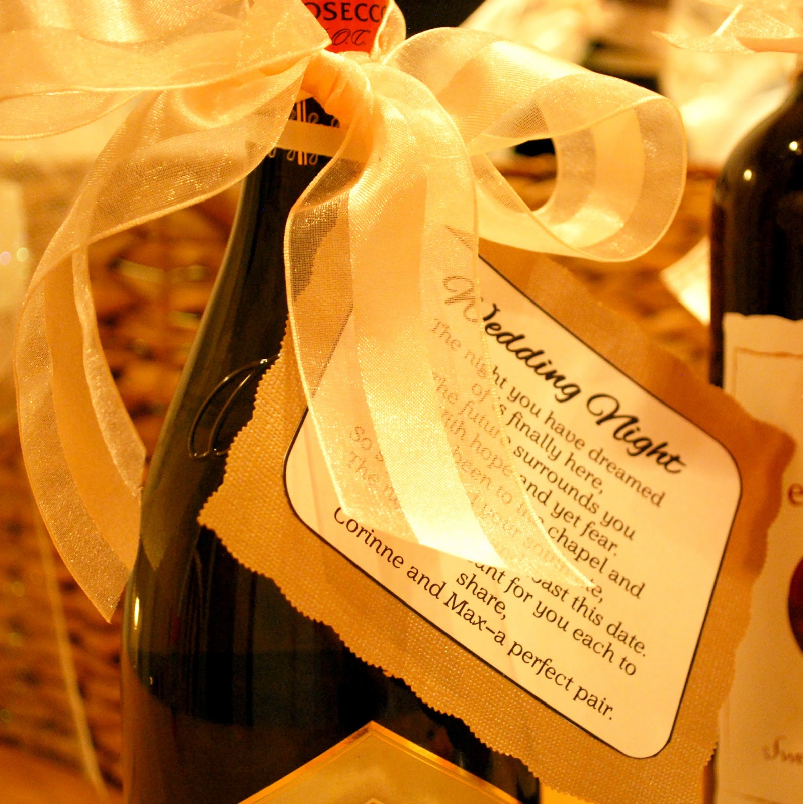 A Girl's Guilty Pleasures DIY Bridal Shower Wine Poems