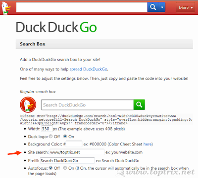 DuckDuckGo Custom Search Widget Untuk Blog Anda