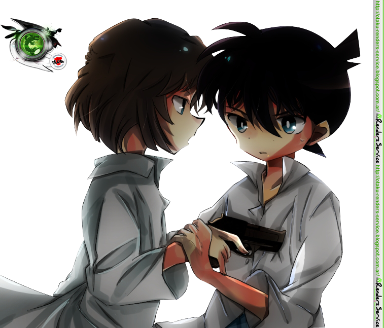 Detective ConanHaibara Ai x Edogawa Conan Cute Couple Render ORS