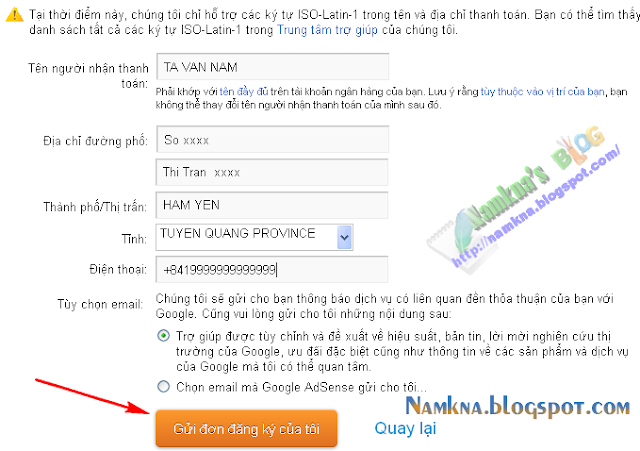 Cách đăng ký Google AdSense cho Blogspot