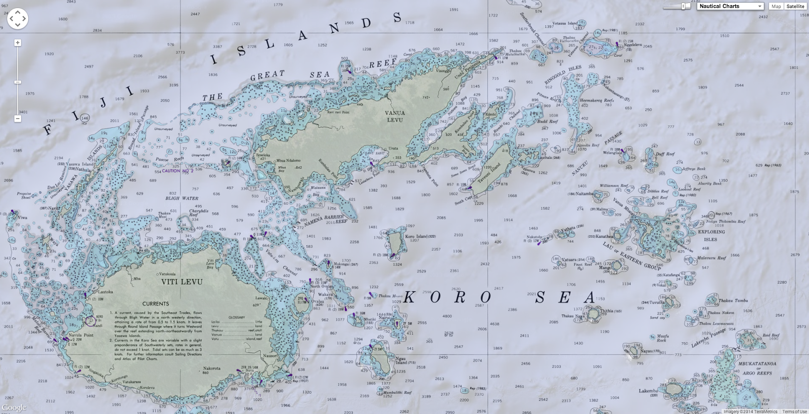 Fiji Nautical Charts