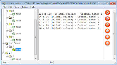 Informacin obtenida con Resource Hacker