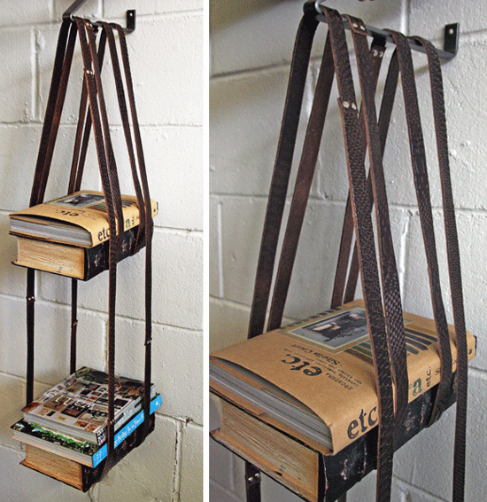 Clever Leather Book Shelf Poppytalk