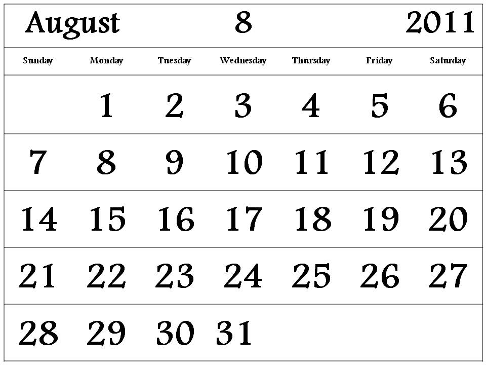 Month+2011+calendar