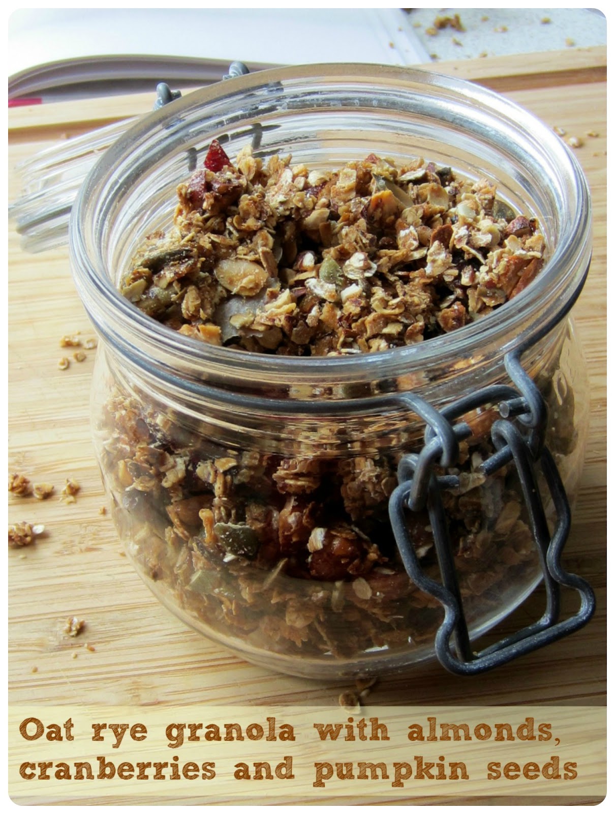 Thoughts and Images Along the Way Oat rye granola with almonds