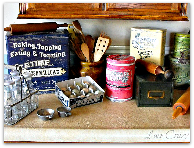 Lace Crazy Vintage Reproduction Tins...