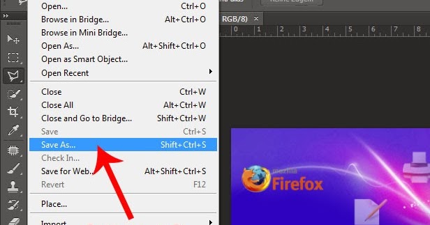Cara menyimpan gambar hasil edit di photoshop dengan format JPEG | ARIE