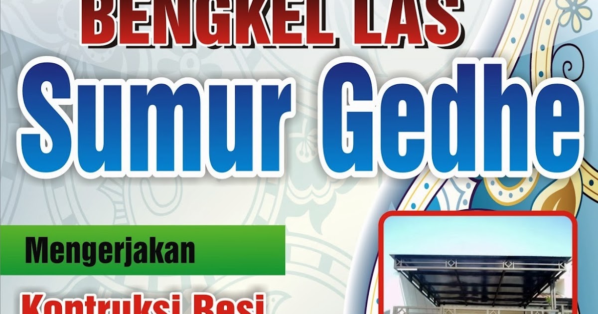 CONTOH DESAIN SPANDUK BENGKEL LAS SUMUR GEDE CASIL FOTOGRAFI