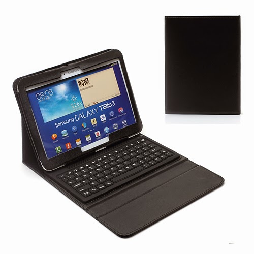 Bluetooth Keyboard Leather Case for Samsung Galaxy Tab 3 10.1 P5200 P5210 P5220 - Black Bluetooth Keyboard Leather Case for Samsung Galaxy Tab 3 10.1 P5200 P5210 P5220 - Black