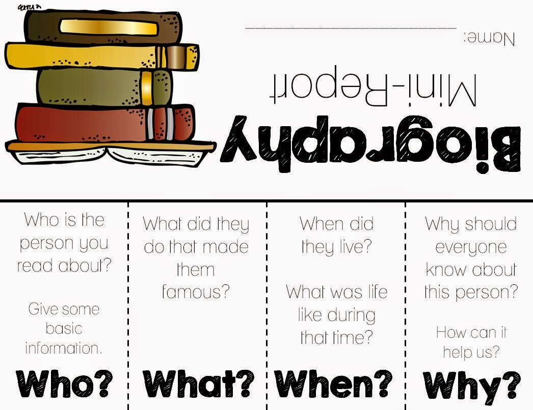 Classroom Freebies Too Biography Foldable Flip Book