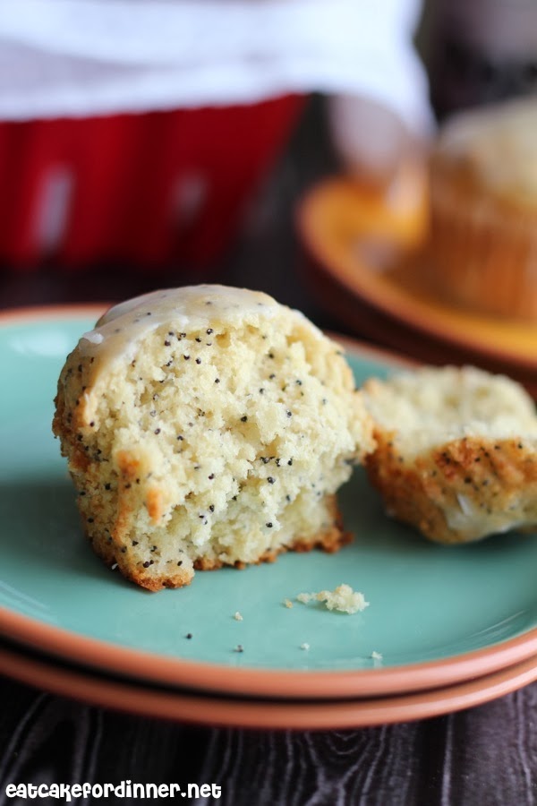 Eat Cake For Dinner Almond Poppy Seed Ricotta Muffins with Orange Glaze