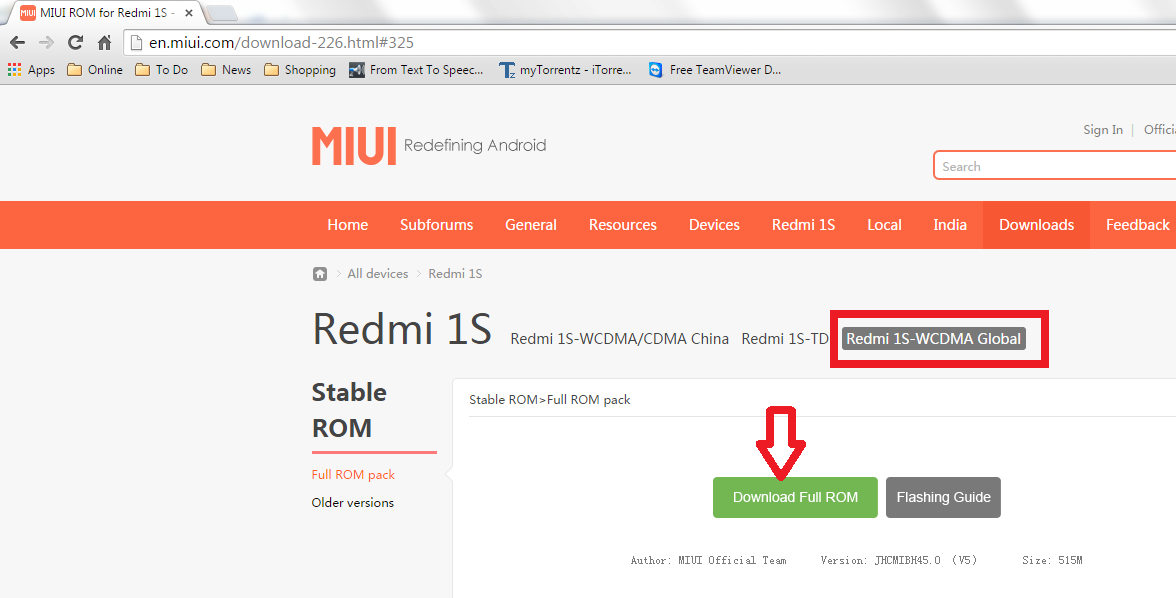 Update Latest MIUI for (Redmi 1S/ Redmi Note 4G/Mi3, /Mi Note)