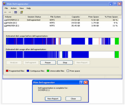 Disk Defragmenter Saat Melakukan Degragment Disk Defragmenter Saat Melakukan Degragment