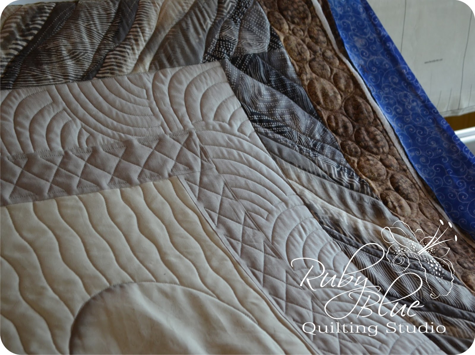 Ruby Blue Quilting Studio Machine Quilting Crane Panel