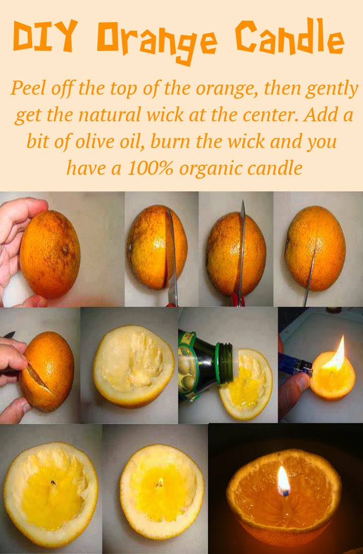Astute Homestead DIY Orange Candle
