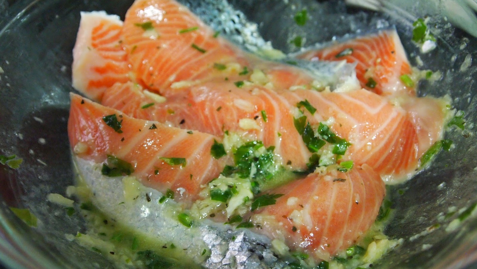Salmón marinado al limón con verduras Andreíta come de todo