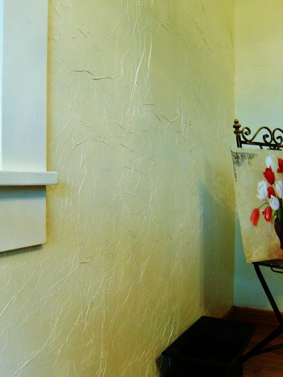 Feathering My Nest: I Painted Over Wallpaper and Got Old World Texture