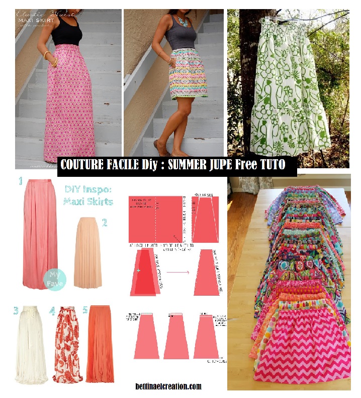 Couture Facile Diy : Summer Jupe Free Tuto Bettinael ...