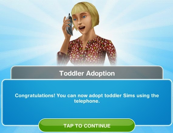 can you put a baby up for adoption on sims freeplay