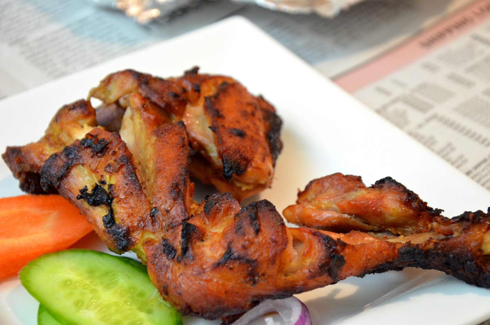 Living to EAT Grilled Chicken Leg Dhs 9, Karachi Darbar Karama, Dubai.