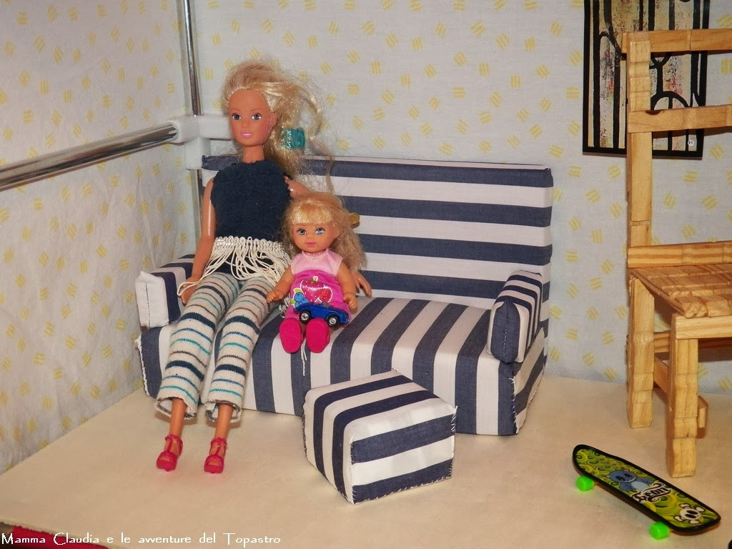 Mamma claudia e le avventure del topastro: divano per barbie fai da te Oggetti da fare in casa