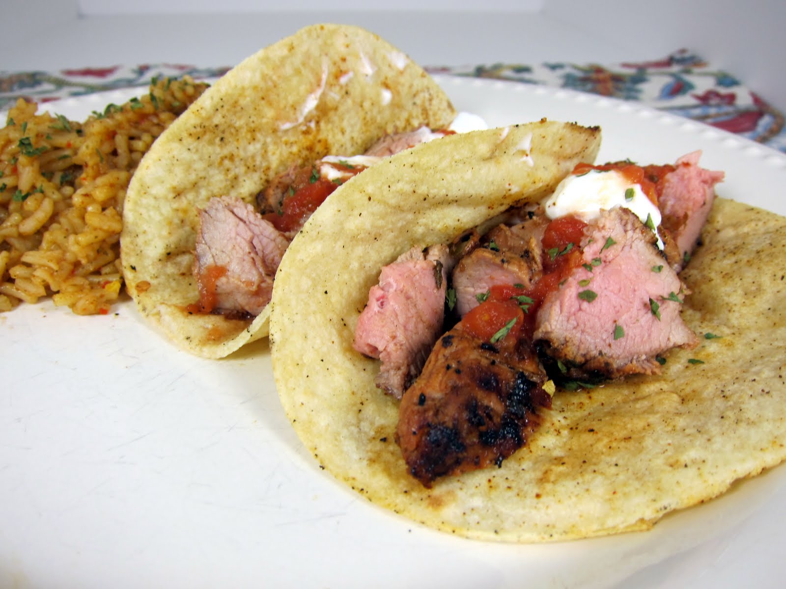 Grilled Pork Tacos Plain Chicken
