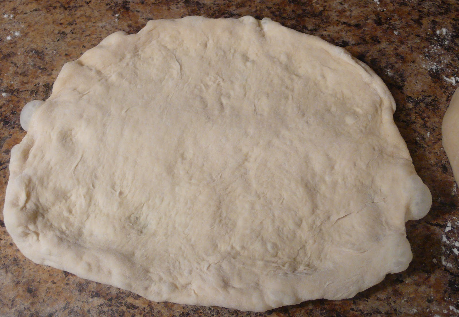Joyously Domestic Olive Oil Fried Pizza Dough Spinach and Pesto Style
