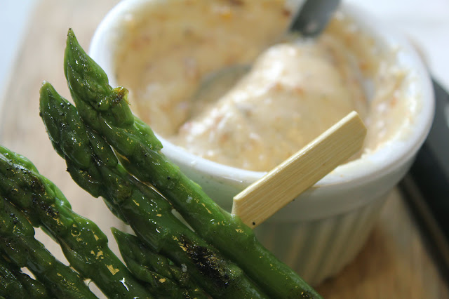 Chargrilled Asparagus With Bloody Mary Mayo