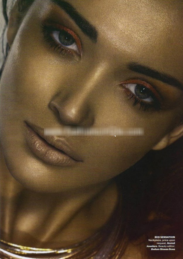 Amy Jackson looks sensational like a golden Goddess - (2) -  Amy Jackson- Harper’s Bazaar India – September 2012
