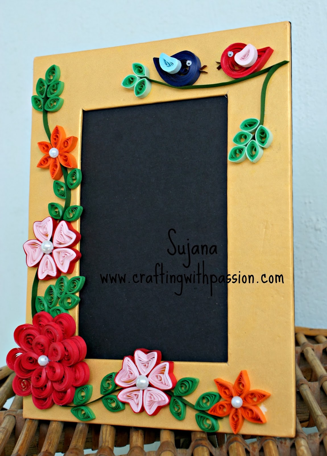 Crafting With Passion My first Quilled photo frame