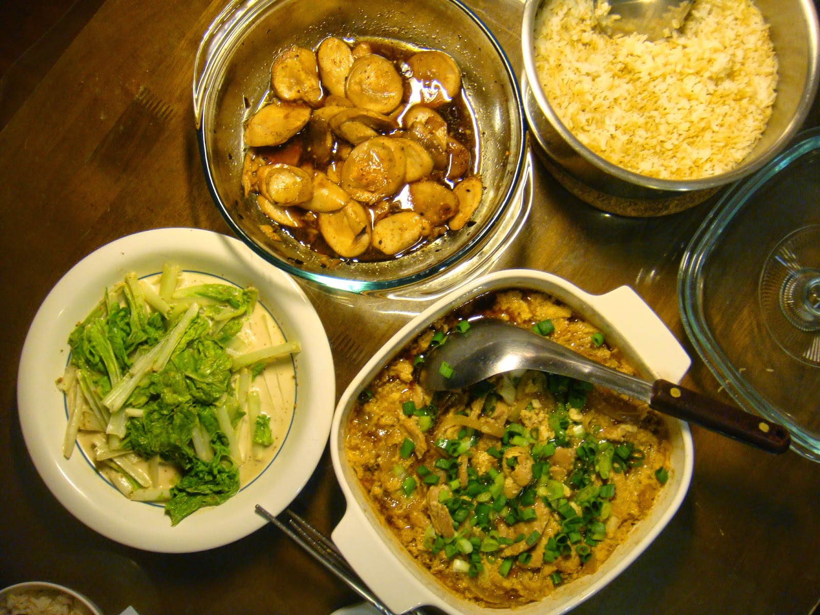 Ema S Secret Garden 雞腿肉親子丼 七味唐辛子杏鮑菇 胡麻醬小白菜